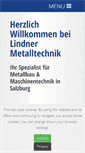 Mobile Screenshot of lindner-metalltechnik.at